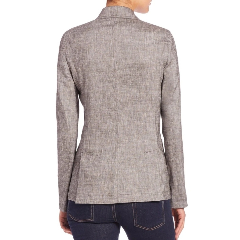 Theory Minou T Linen Blazer with Notched Lapels Size 8 EUC - Picture 3 of 8